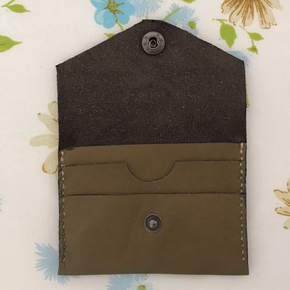 Handmade Genuine Leather Wallet Cardholder - Picture 2 of 5